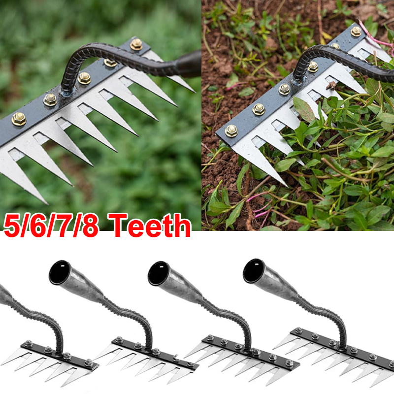 Gardening Tools Hoe - 5/6/7/8 dientes hierro azada de jardinería