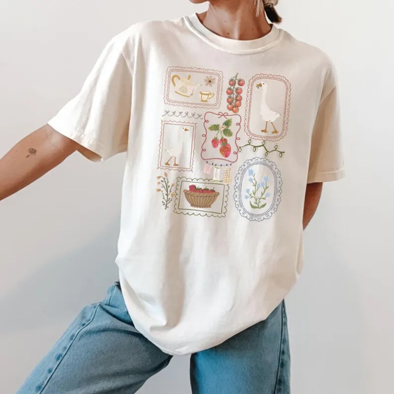 Junior Gardening Tools - Camiseta con estampado estilo campestre para