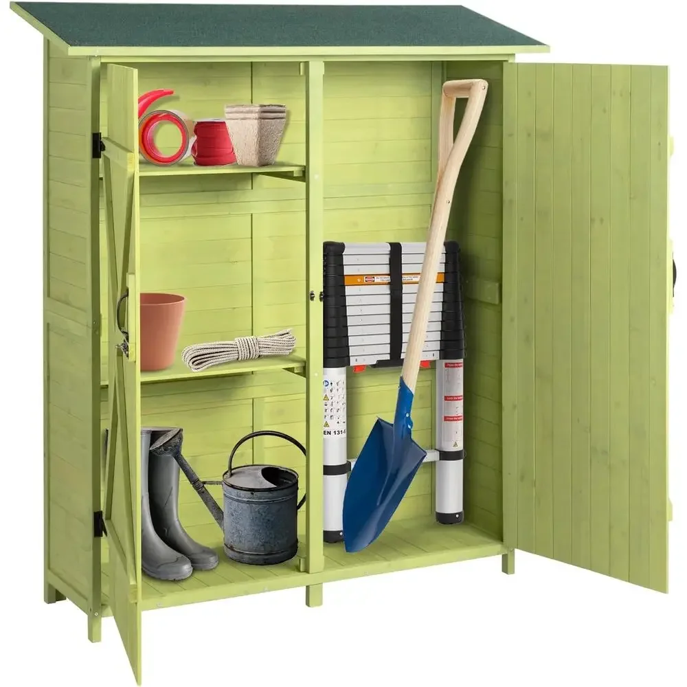 Gardening Tools Green - Caseta de Almacenamiento Exterior Extra Grande