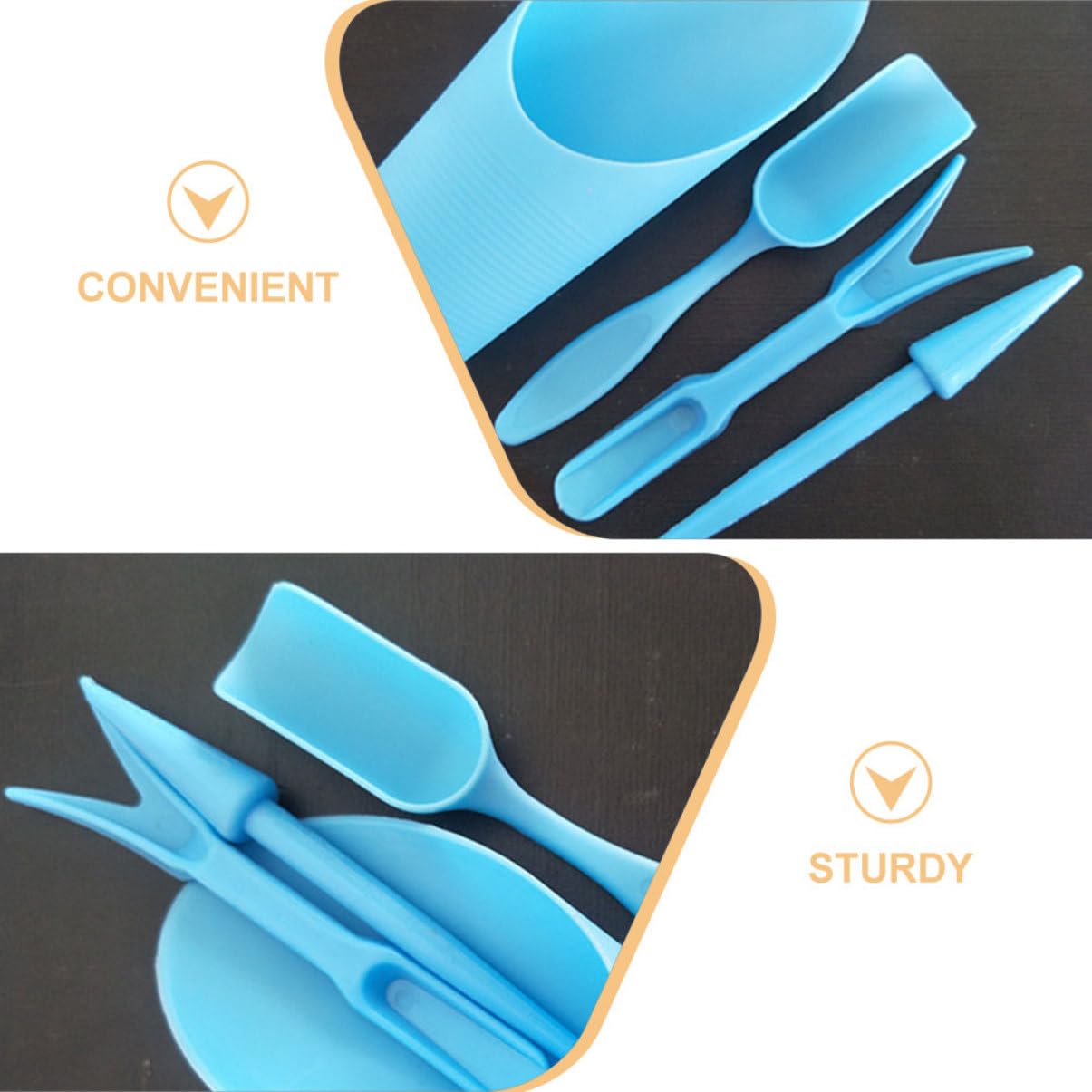 4 unids/set, pala de cubo dura - Gardening Tools Hoe reseña y precio