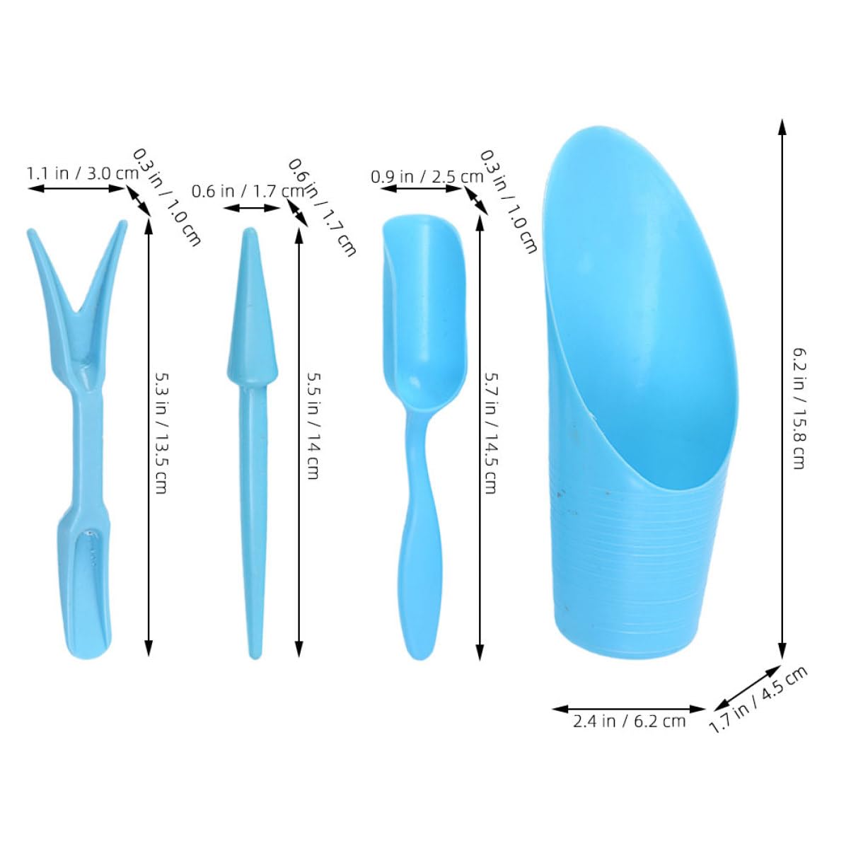 4 unids/set, pala de cubo dura - Gardening Tools Hoe reseña y precio