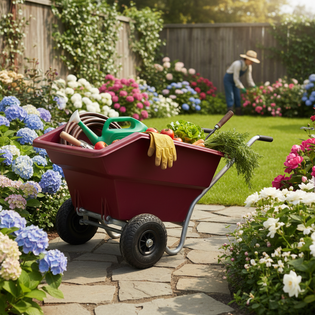 Carretilla de Acero de 125 L c - Junior Gardening Tools reseña y precio