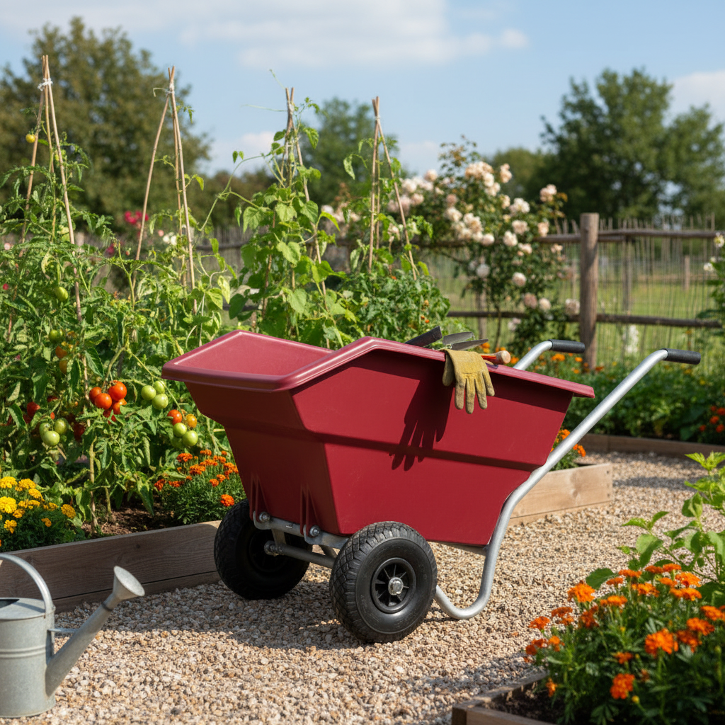 Carretilla de Acero de 125 L c - Junior Gardening Tools reseña y precio