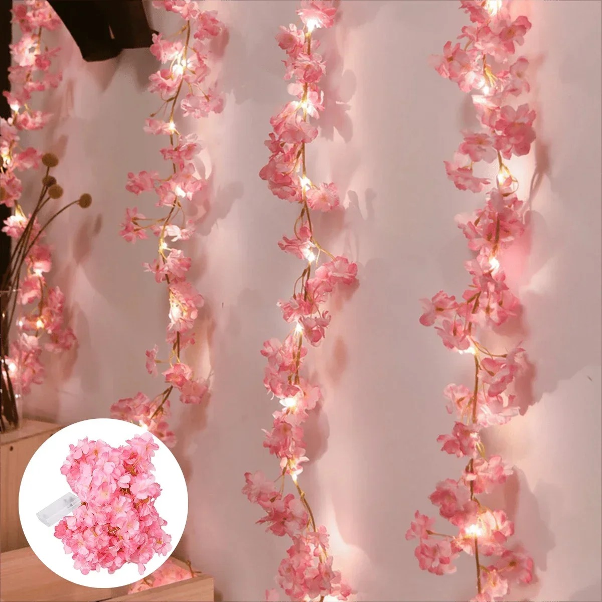Lámpara LED de flores artifici - Gardening Tools Pink reseña y precio