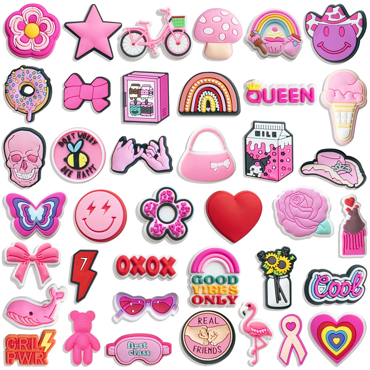Lote de 2 uds. De dijes de la  - Gardening Tools Pink reseña y precio