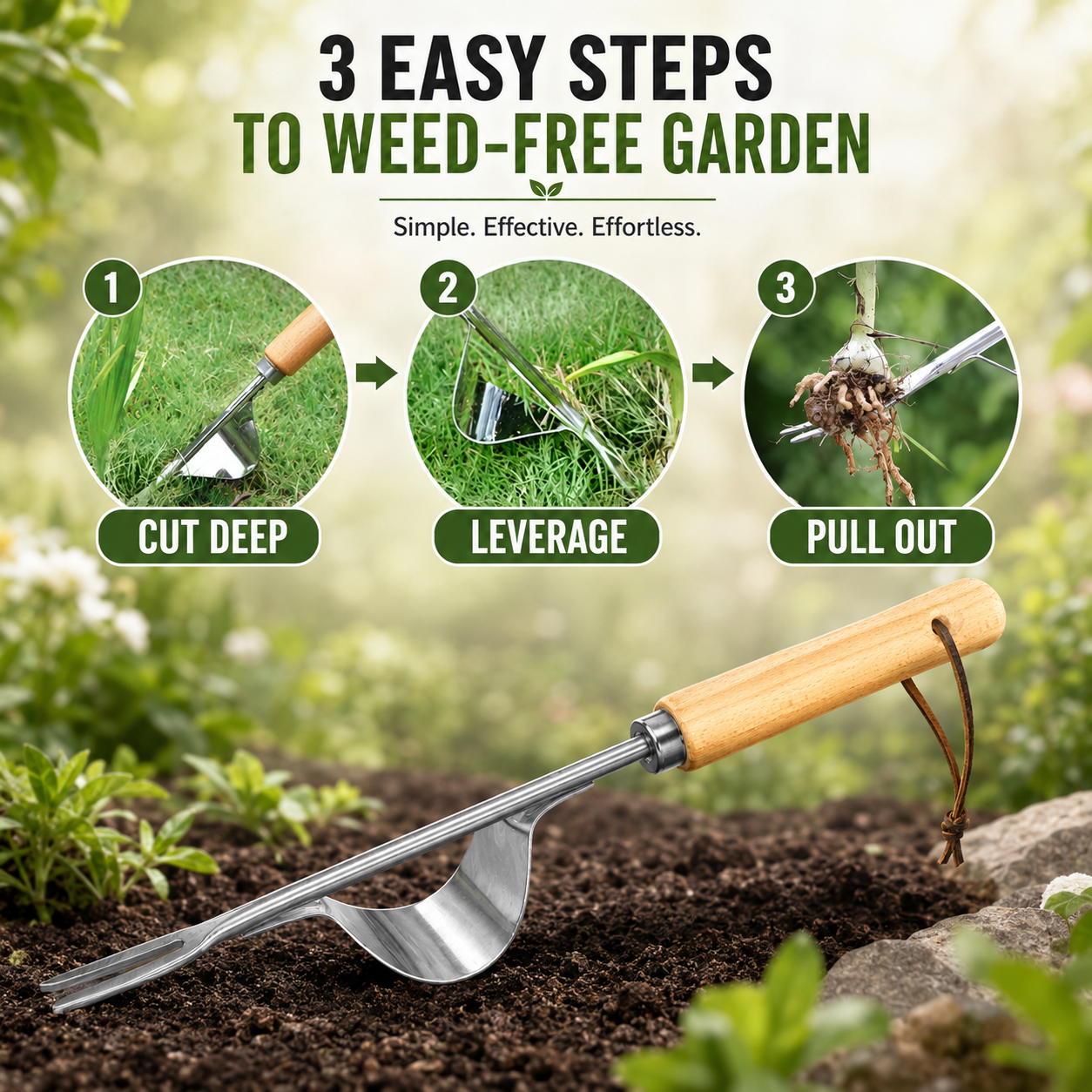 Removedor manual de malas hier - Gardening Tools Hoe reseña y precio