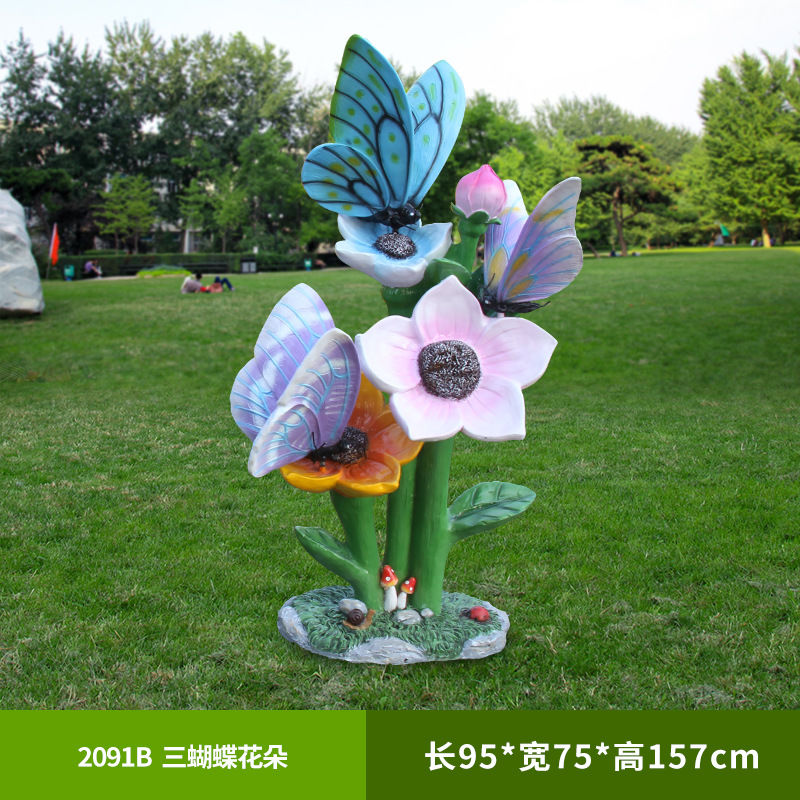 Escultura de mariposa y flor p - Gardening Tools Sketch reseña y precio