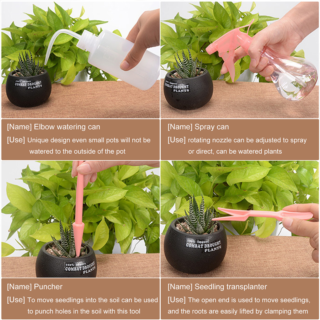 Juego de herramientas para suc - Gardening Tools Pink reseña y precio