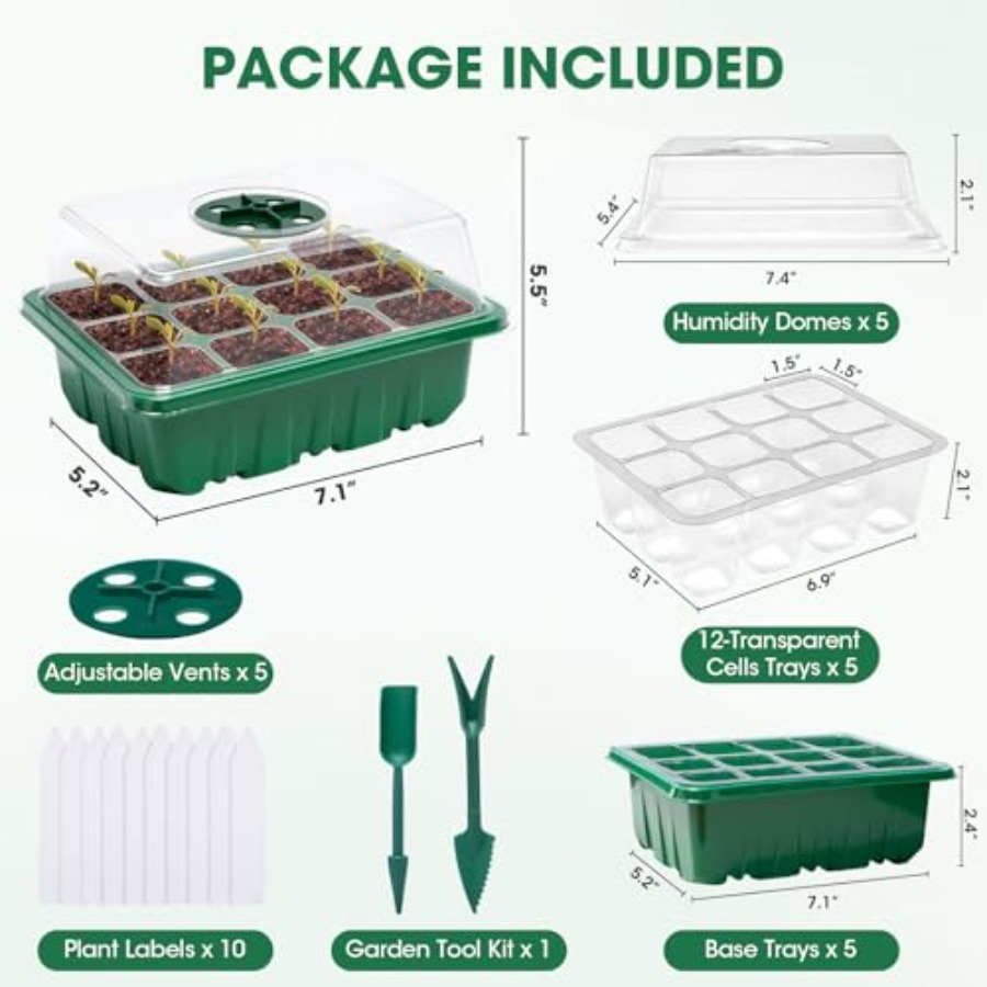 Paquete de 5 Bandejas de Germi - Greenhouse Mini Indoor reseña y precio